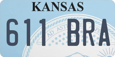 KS license plate 611BRA