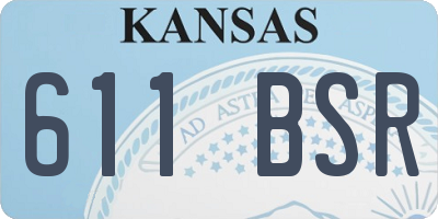 KS license plate 611BSR