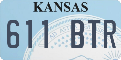 KS license plate 611BTR