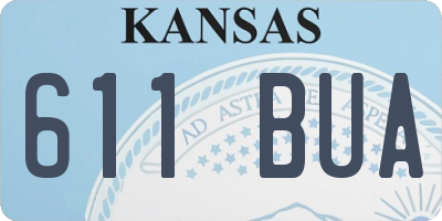 KS license plate 611BUA