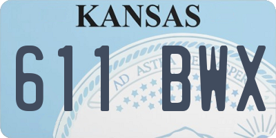 KS license plate 611BWX