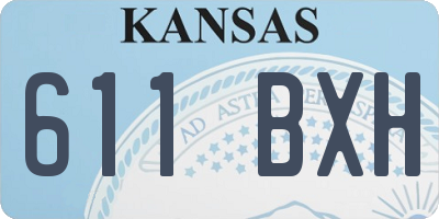 KS license plate 611BXH