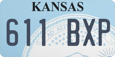 KS license plate 611BXP