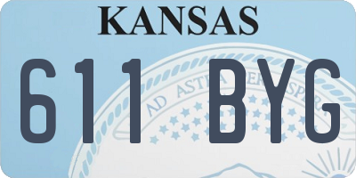 KS license plate 611BYG