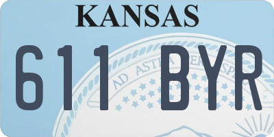 KS license plate 611BYR