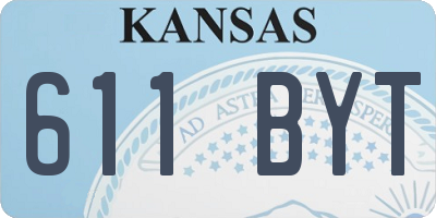 KS license plate 611BYT