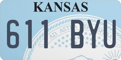 KS license plate 611BYU