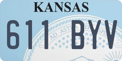 KS license plate 611BYV