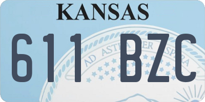 KS license plate 611BZC