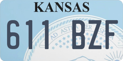 KS license plate 611BZF