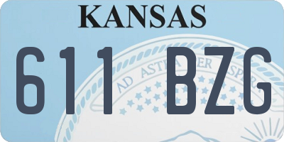 KS license plate 611BZG
