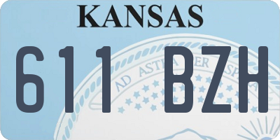 KS license plate 611BZH