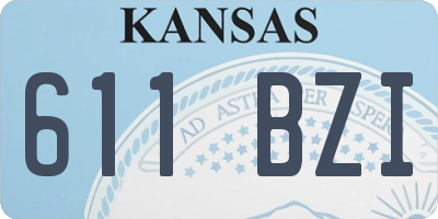 KS license plate 611BZI