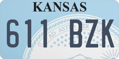 KS license plate 611BZK