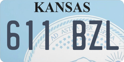 KS license plate 611BZL
