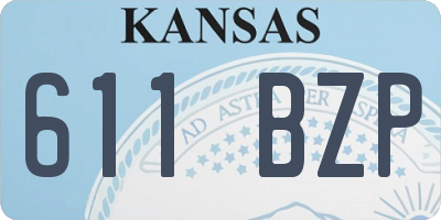 KS license plate 611BZP