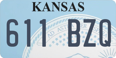 KS license plate 611BZQ