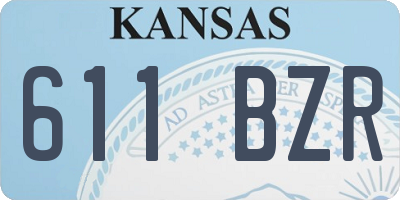 KS license plate 611BZR