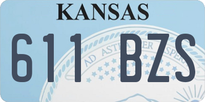 KS license plate 611BZS