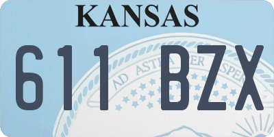 KS license plate 611BZX
