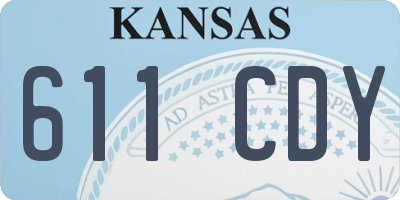 KS license plate 611CDY