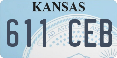 KS license plate 611CEB
