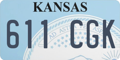 KS license plate 611CGK