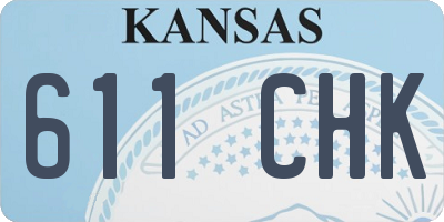KS license plate 611CHK