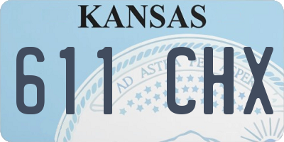 KS license plate 611CHX