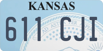 KS license plate 611CJI