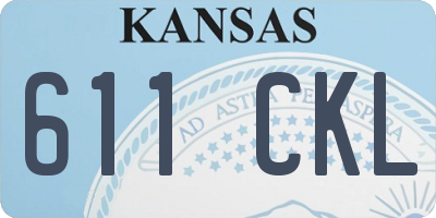KS license plate 611CKL