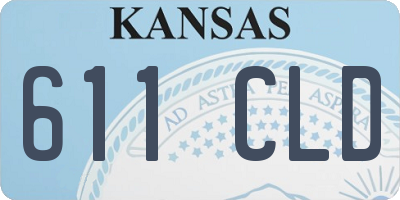 KS license plate 611CLD
