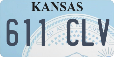 KS license plate 611CLV