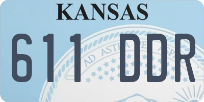 KS license plate 611DDR