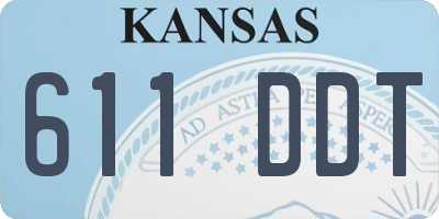 KS license plate 611DDT
