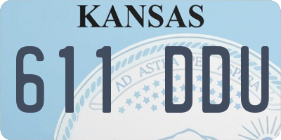 KS license plate 611DDU