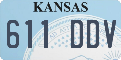 KS license plate 611DDV