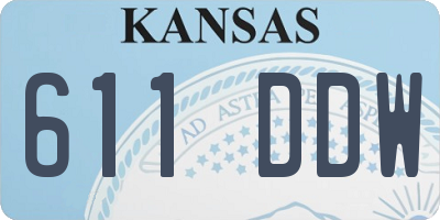 KS license plate 611DDW