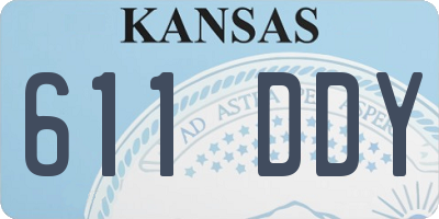 KS license plate 611DDY