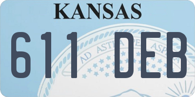 KS license plate 611DEB