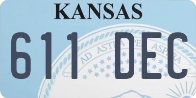 KS license plate 611DEC