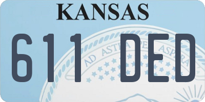 KS license plate 611DED