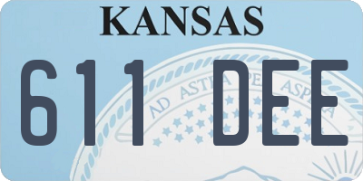 KS license plate 611DEE