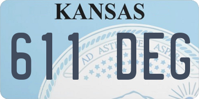 KS license plate 611DEG