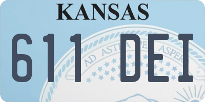 KS license plate 611DEI