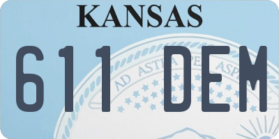 KS license plate 611DEM