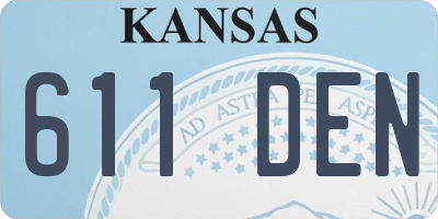 KS license plate 611DEN