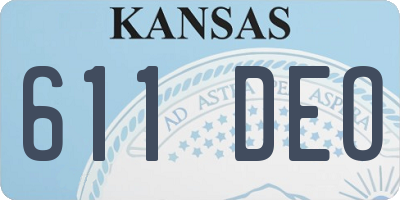 KS license plate 611DEO