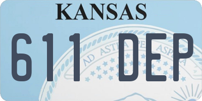 KS license plate 611DEP