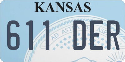 KS license plate 611DER
